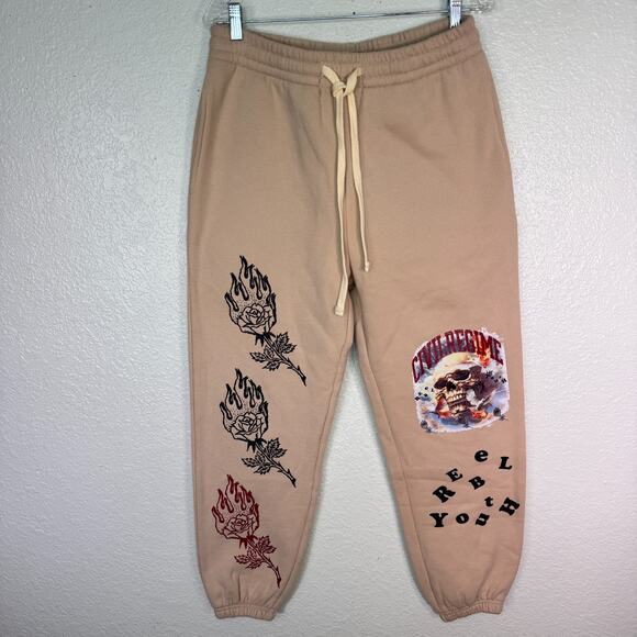 Civil Regime Sweatpants Womens Medium Rebel Youth Joggers Gym Athleisure M - Picture 1 of 15